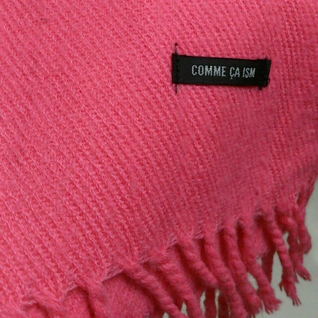 COMME CA ISM(コムサイズム)のコムサ ピンクのマフラー レディースのファッション小物(マフラー/ショール)の商品写真