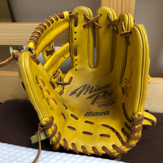 MIZUNO - ミズノプロ 軟式 内野手用オーダーグローブ の通販 by MIZUNO - ミズノプロ 軟式 内野手用オーダーグローブ の通販 by