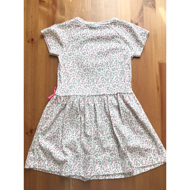 PETIT BATEAU(プチバトー)のすみれ様専用♡4ans プチバトー プリントフレンチスリーブワンピース キッズ/ベビー/マタニティのキッズ服女の子用(90cm~)(ワンピース)の商品写真