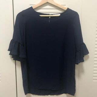 サルース(salus)の専用！ネイビーシフォンブラウス★(シャツ/ブラウス(半袖/袖なし))