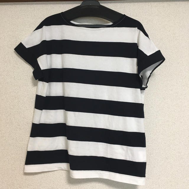 coen(コーエン)の新品  coen ワイドボーダーボートネックTシャツ  レディースのトップス(Tシャツ(半袖/袖なし))の商品写真