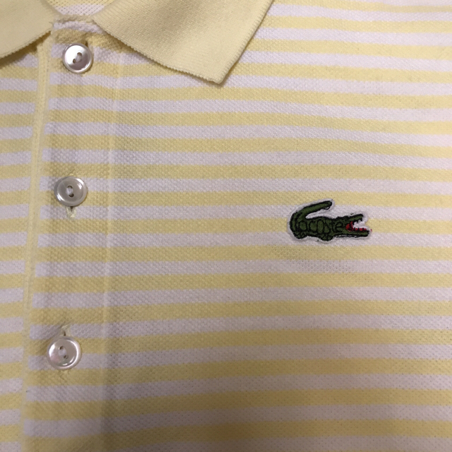 LACOSTE(ラコステ)のラコステ  ポロシャツ  イエロー  ボーダー レディースのトップス(ポロシャツ)の商品写真