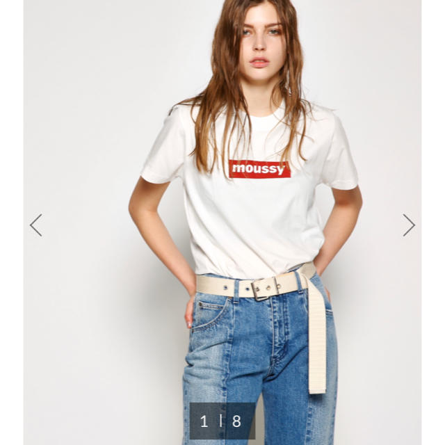 moussy(マウジー)の【美品】moussy ロゴTシャツ レディースのトップス(Tシャツ(半袖/袖なし))の商品写真