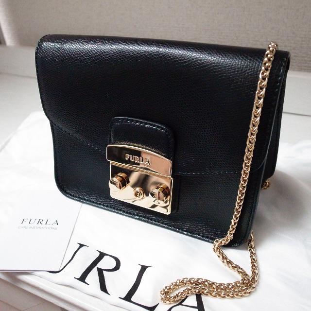 FURLA - 正規品♡美品♡フルラ　メトロポリス　ショルダーバッグ　黒　バッグ　財布