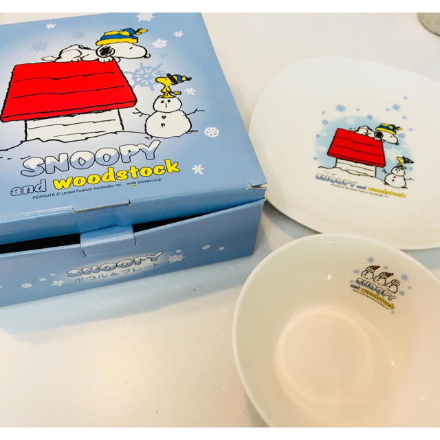 SNOOPY(スヌーピー)のスヌーピー   ボウル&プレートセット インテリア/住まい/日用品のキッチン/食器(食器)の商品写真