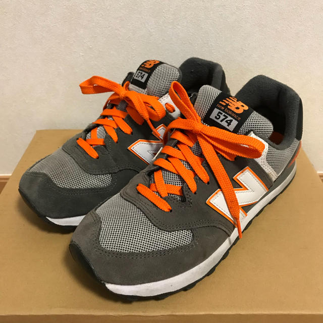 New Balance ニューバランス 574 グレー オレンジ 26センチの通販 By Tom S Shop ニューバランスならラクマ