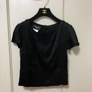 シャネル(CHANEL)のシャネル正規品 シルクシャツ38(シャツ/ブラウス(半袖/袖なし))