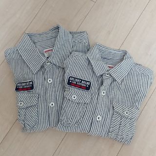 マザウェイズ(motherways)の〈兄弟でおそろい服〉長袖シャツ 120.150(Tシャツ/カットソー)