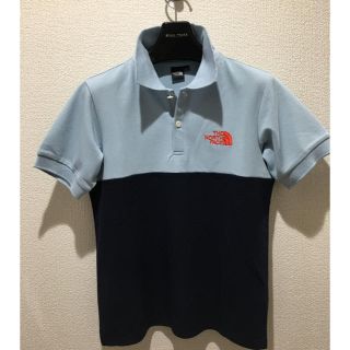 ザノースフェイス(THE NORTH FACE)のTHE NORTH FACE ポロシャツ150cm (水色×紺)(Tシャツ/カットソー)