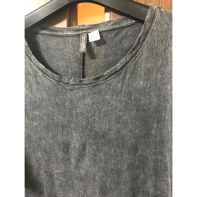 H&M(エイチアンドエム)のDIVIDED 色褪せ 霜降りグレー レイヤード ロングTシャツ メンズのトップス(Tシャツ/カットソー(半袖/袖なし))の商品写真