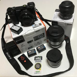 ソニー(SONY)のα6000、SELP1650 、SEL18200、SEL35F18、等のセット(ミラーレス一眼)