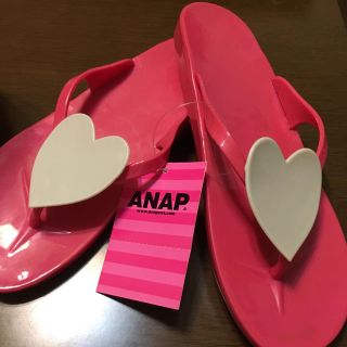 アナップ(ANAP)のハート型ビーチサンダルL☆新品(ビーチサンダル)