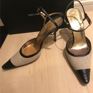 ドルチェアンドガッバーナ(DOLCE&GABBANA)のドルチェ&ガッパーナ コンビ ストラップ パンプス (ハイヒール/パンプス)