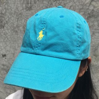 ポロラルフローレン(POLO RALPH LAUREN)のポロラルフローレン 6パネル ロゴ キャップ 美品 90s(キャップ)