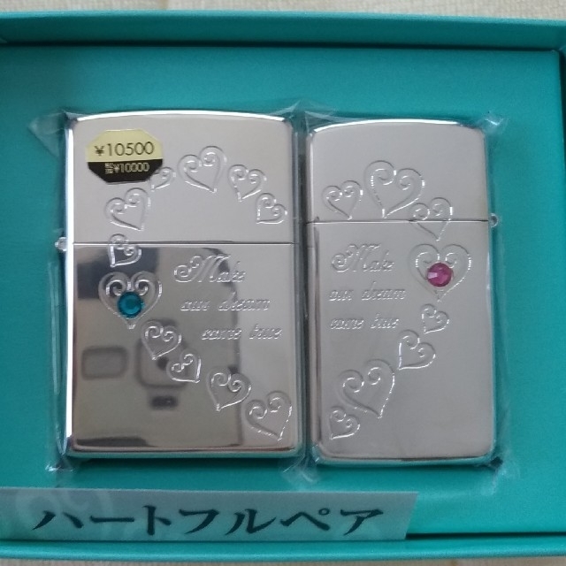 ZIPPO(ジッポー)のZIPPO ハートフルペア シルバーミラー HFPR-ASP ペアライター  インテリア/住まい/日用品の日用品/生活雑貨/旅行(日用品/生活雑貨)の商品写真