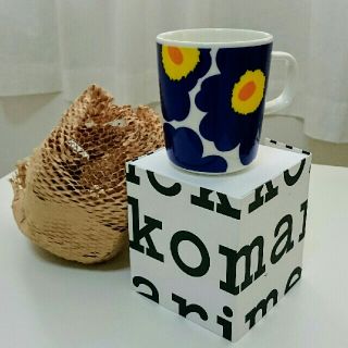 マリメッコ(marimekko)のmarimekko ウニッコマグ ブルー(グラス/カップ)