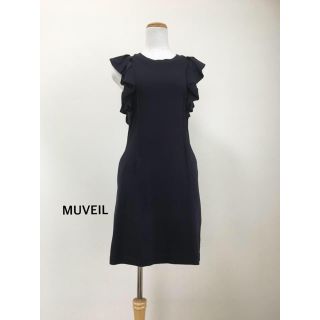 ミュベールワーク(MUVEIL WORK)のミュベール フリルスリーブワンピース(ひざ丈ワンピース)