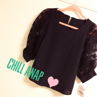 チルアナップ(CHILLE anap)のレース透け感♡かわいいトップス(カットソー(半袖/袖なし))