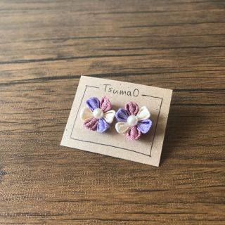 つまみ細工ピアス(イヤリング)(ピアス)