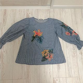 ザラ(ZARA)のZARA 刺繍ブラウス(シャツ/ブラウス(長袖/七分))