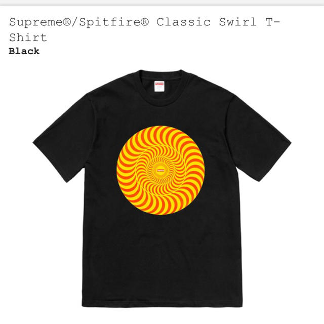 Supreme®/Spitfire® Classic Swirl T-ShirtBlackSIZE