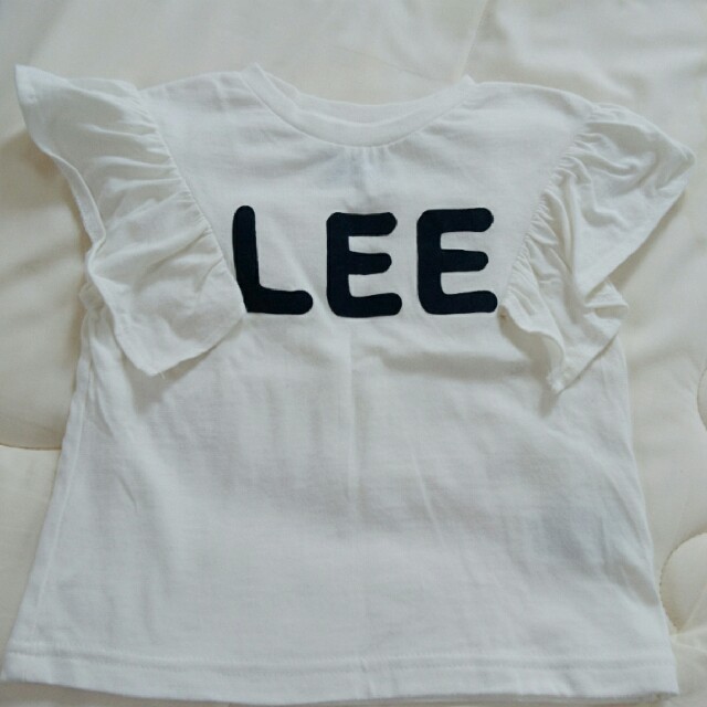 Lee(リー)のアプレレクール × LEE コラボ 袖フリルTシャツ キッズ/ベビー/マタニティのキッズ服女の子用(90cm~)(Tシャツ/カットソー)の商品写真