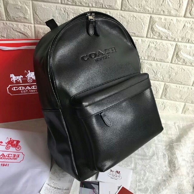 COACH - 正規品コーチ F54786♡大人気レザーリュック♡黒！最終値下げ