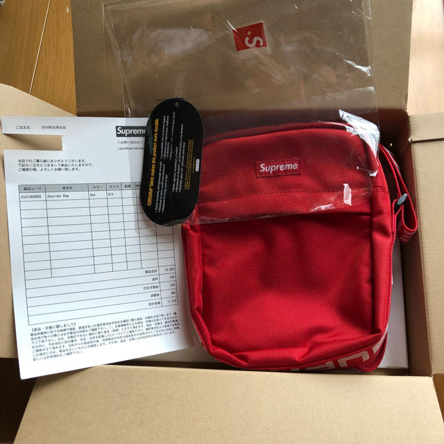 18ss supreme shoulder bag red