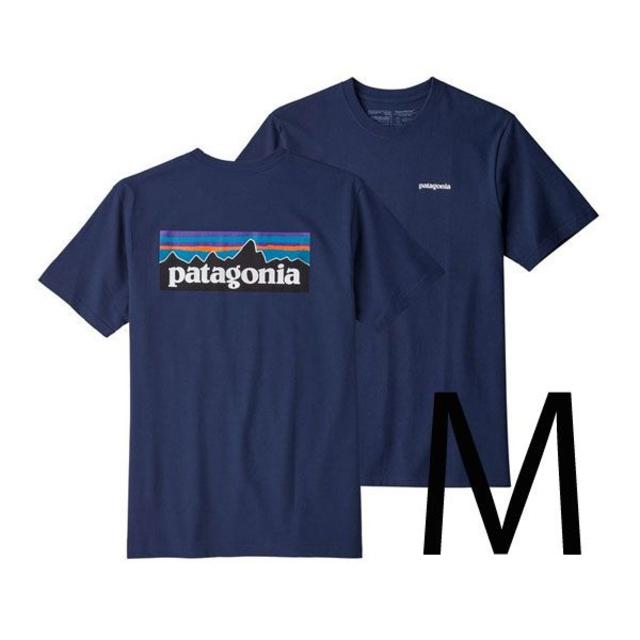 即日発送 新品 M パタゴニア JPサイズL P6 ロゴ Tシャツ紺2018