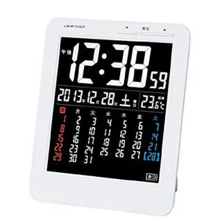 アデッソ　カレンダー電波時計(置時計)