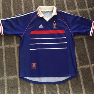 SALE/ 90年代 イタリア製 adidas アディダス F.F.F. フランスサッカー連盟 ユニフォーム ユーロ ブルー (メンズ L)   N8898