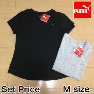 プーマ(PUMA)の[ラスト1セット]新品 レディース プーマ Tシャツ Ｍサイズ 2枚セット(Tシャツ(半袖/袖なし))