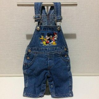 ディズニー(Disney)のDISNEY STORE 赤ちゃんべビーデニムオーバーオール6M 6ヶ月ミッキー(カバーオール)