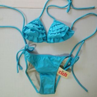 リッチ(rich)の新品タグ付！rich水色フリル水着(水着)
