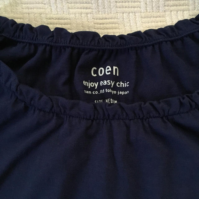 coen(コーエン)の衿もとが可愛いＴシャツ レディースのトップス(カットソー(半袖/袖なし))の商品写真