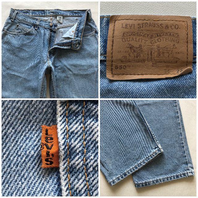 Levi's(リーバイス)の希少 90sビンテージ USA製 リーバイス550 ワイドデニムパンツ レディースのパンツ(デニム/ジーンズ)の商品写真