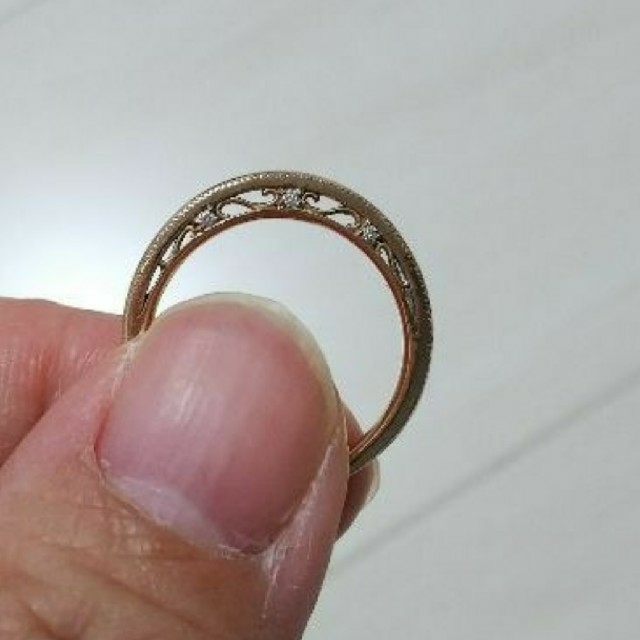 【12月25日までお値下げ】オレフィーチェ K18PGダイヤリング レディースのアクセサリー(リング(指輪))の商品写真