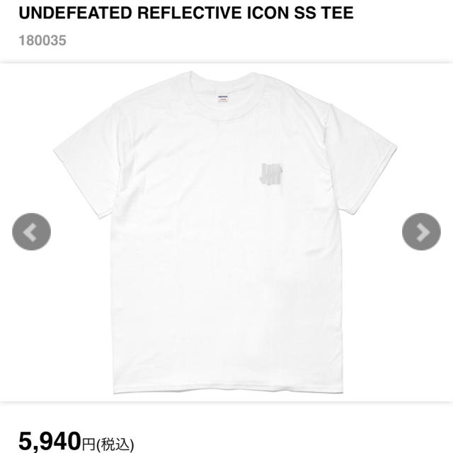 UNDEFEATED(アンディフィーテッド)の※ハリウィン様専用    リフレクターTシャツ Mサイズ ホワイト メンズのトップス(Tシャツ/カットソー(半袖/袖なし))の商品写真