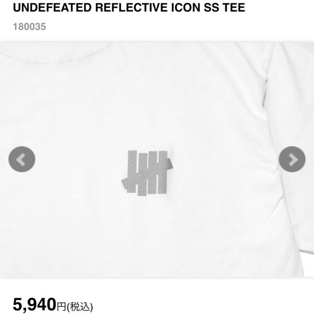 UNDEFEATED(アンディフィーテッド)の※ハリウィン様専用    リフレクターTシャツ Mサイズ ホワイト メンズのトップス(Tシャツ/カットソー(半袖/袖なし))の商品写真