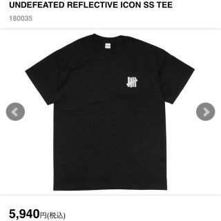 アンディフィーテッド(UNDEFEATED)の【BEN様専用】  リフレクターTシャツ Mサイズ ブラック(Tシャツ/カットソー(半袖/袖なし))