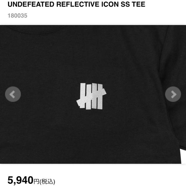 UNDEFEATED(アンディフィーテッド)の※半額以下/新品 Undefeated リフレクターTシャツ Mサイズ ブラック メンズのトップス(Tシャツ/カットソー(半袖/袖なし))の商品写真