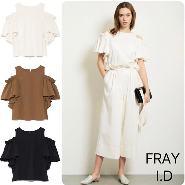 FRAY I.D(フレイアイディー)のFRAYI.D☆ラッフルスリーブブラウス レディースのトップス(シャツ/ブラウス(半袖/袖なし))の商品写真