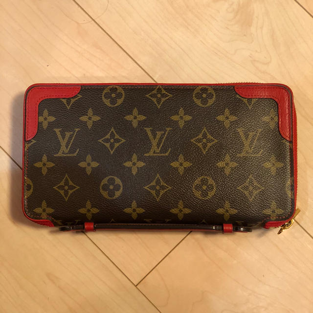 正規品 ルイヴィトン 長財布 トラベルケース モノグラムルージュ