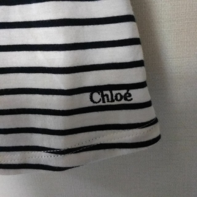 Chloe(クロエ)のChloe ボーダーワンピース　2A　マメール キッズ/ベビー/マタニティのキッズ服女の子用(90cm~)(ワンピース)の商品写真