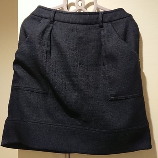 ショコラフィネローブ(chocol raffine robe)のネイビー スカート(ひざ丈スカート)