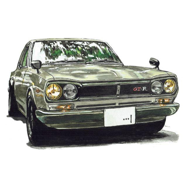 NC-541 GT-R KPGC10限定版画 直筆サイン額装●作家 平右ヱ門 2