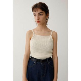 マウジー(moussy)のmoussy  LATTICE KNIT CAMI(キャミソール)