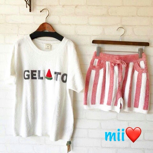 gelato pique(ジェラートピケ)の1セット限定✨即完売❤️スムーズィーサマージャガードプルオーバー&ショートパンツ レディースのルームウェア/パジャマ(ルームウェア)の商品写真