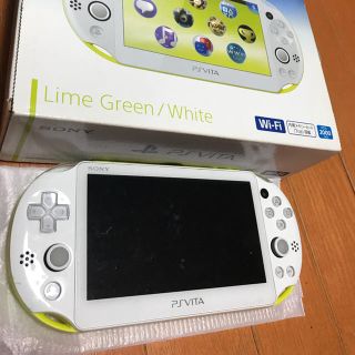 プレイステーションヴィータ(PlayStation Vita)のもめこ様 PS- VITA PCH-2000 ライムグリーン マインクラフト (携帯用ゲーム機本体)