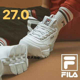 フィラ(FILA)の27.0cm FILA DISRUPTOR2 白フィラ 厚底スニーカー 新品(スニーカー)